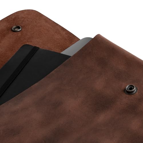 Image of Hide & Drink, Vintage Folder Document Holder, File Case, A5 Binder, Envelope Portfolio, Full Grain Leather, Handmade, Bourbon Brown