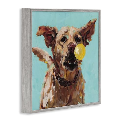 Poster encadré Stupell Industries tableau chien blanc moderne - 4