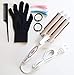 Produktbild Kemei Lockenstab, 3 Bars, Lockenstab, Keramik, Wavy Hair Lockenstab, lang/kurzes Haar, Temperatureinstellung (170 °C/220 °C), mit Handschuh und Zubehör für Frisuren