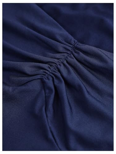 SweatyRocks Girl's Bow Ruched Cap Sleeve T Shirts Sweetheart Neck Slim Fit Cute Summer Top4