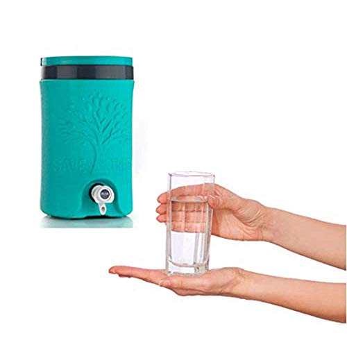 Image of Cool Star Insulated Plastic Water Jug - Green - Durable Multicolor Design | 5 L Capacity | Ideal for Travel, Camping & Outdoor Activities | Keeps Beverages Cold for Hours |1 Pc