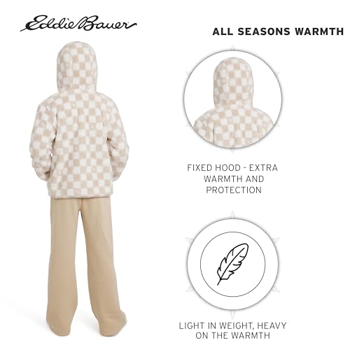 Image of Eddie Bauer Girls' Quest Plush High Pile Faux Sherpa Hooded Jacket