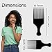 Boorika Afro Hair Pick Comb for Women & Men, 7.5 In Smooth Sturdy Wide Tooth for Detangling & Styling - Pack of 2