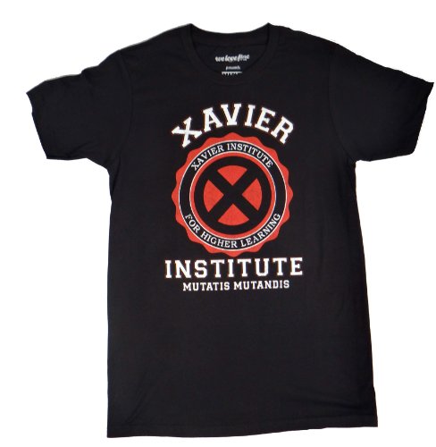X-Men Xavier Institute for Higher Learning Mutatis Mutandis Black Adult T-Shirt (Medium)