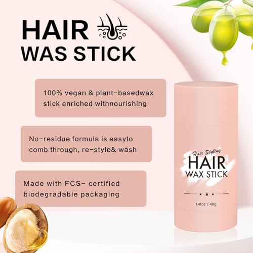 Hair Wax Stick - 2 unidades, 1.41oz miniatura 2