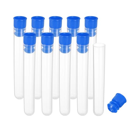Image of PATIKIL 3 inch Length Plastic Sewing Needle Storage Holder, 10 Pcs Portable Matte Embroidery Needle Pin Toothpick Storage Tubes Case for Craft Knitting, Blue