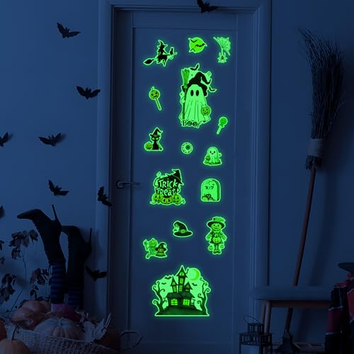 Stickers de pared de Halloween que brillan en la oscuridad miniatura 3