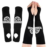 1 Paar Armschoner Volleyball Erwachsene,Ymapinc rutschfest Volleyball Arm Sleeve Jugend mit 4mm Daumenloch Sport Unterarmschutz Armsleeve Mit Schutzpolster für Herren und Damen Train(Schwarz)