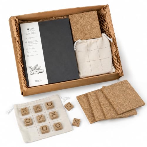 Image of Eco Friendly Corporate Gift Set Notebook Coasters Game