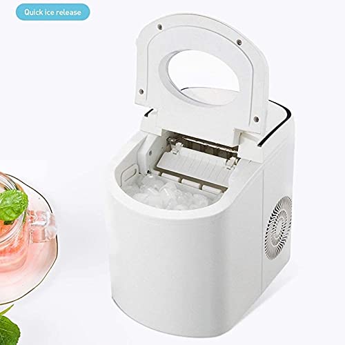 Fabricadora de cubos de hielo, cubeta para hielo de escritorio, máquina pequeña de hielo automática con tanque de agua grande de 2,2 L y limpieza automática, para uso doméstico miniatura 5