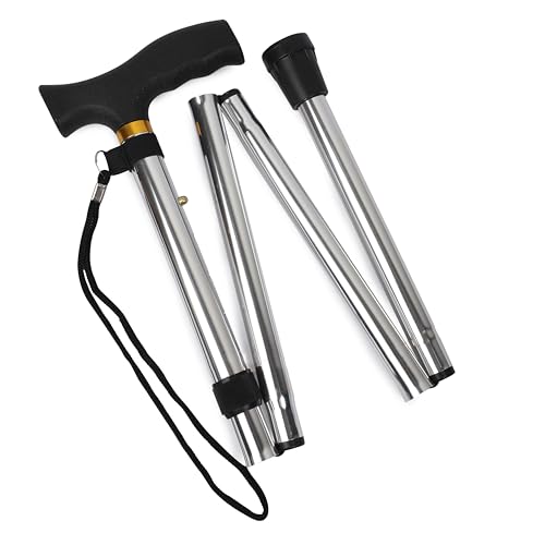 Image of iwalk Alumunium Foldable and Adjustable Walking Stick (Silver)