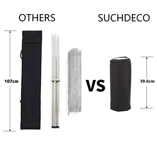 SUCHDECO Draagbare outdoor campingvuurschaal, 71 cm, roestvrijstalen mesh-haard, ultra opvouwbare vuurschaal voor terras… - Afbeelding 4