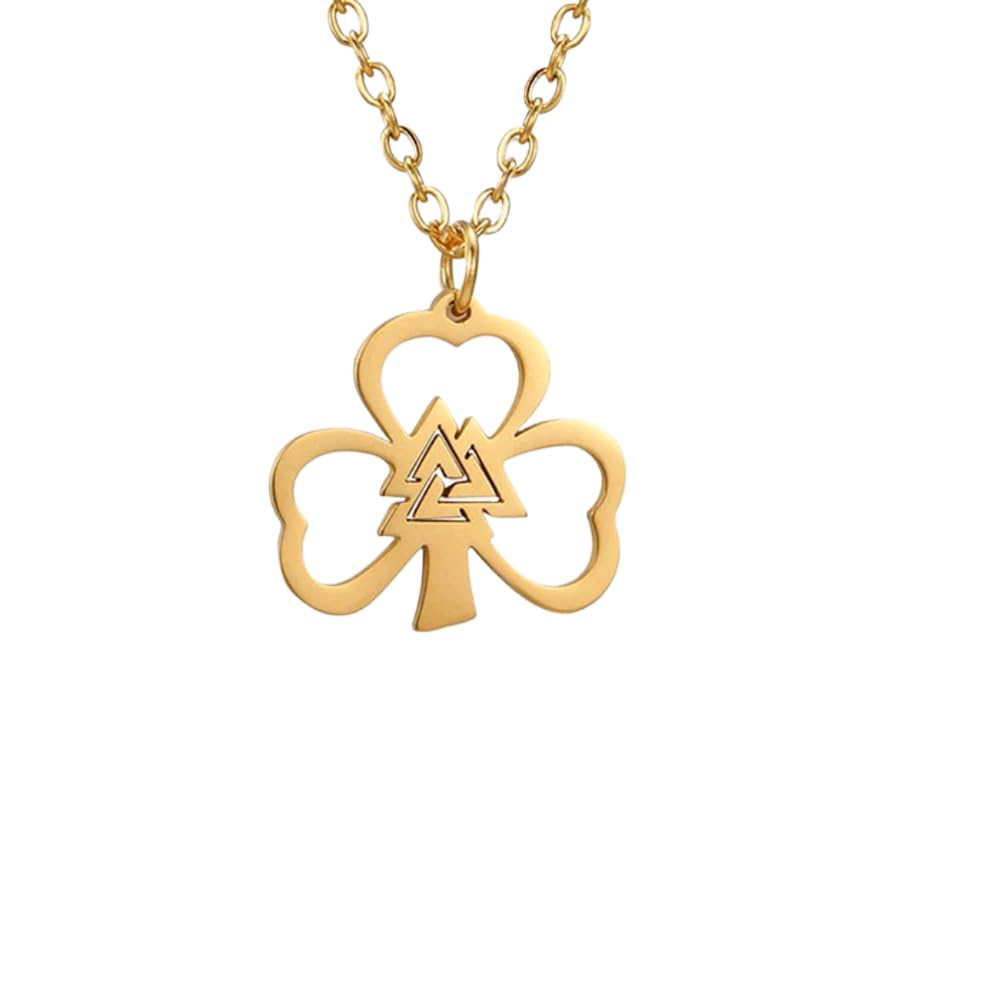Collier porte-bonheur trèfle argent 925 nœud Trinité Patrick - 6