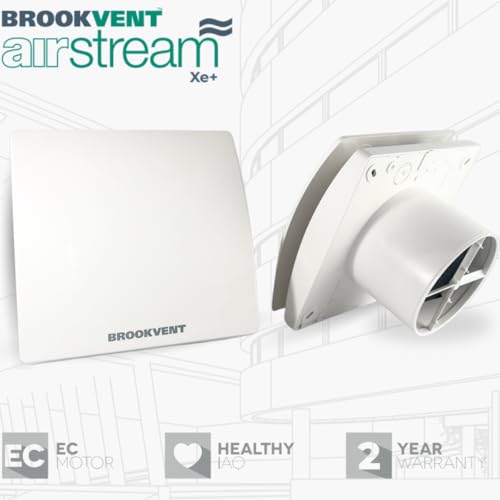 Brookvent Airstream XE+ 100 Bathroom Extractor Fan - 100mm/4, White - Image 4