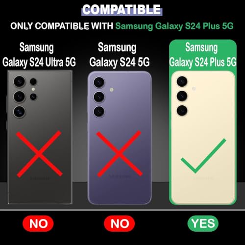 Image of Back Cover for Samsung Galaxy S24 Plus 5G | Full Camera Protection | Premium Liquid Silicon Case | Flexible Bumper Case for Samsung Galaxy S24 Plus 5G (Black)