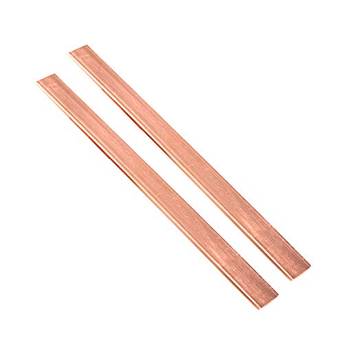 Zewoi T2 Kupfer Row Platz Cu Bar-Streifen für DIY Conductive Modell, 2 Stück,5mm x 20mm x 500mm Cover