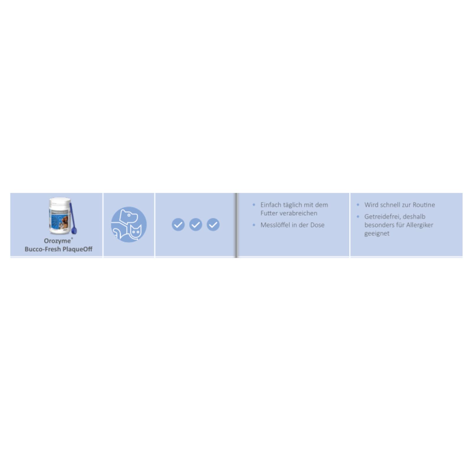 Bucco-Fresh Plaque Off | Paquete doble | 2 x 40 g | Complemento alimenticio para perros y gatos | Se puede utilizar para apoyar el cuidado dental y la higiene bucal