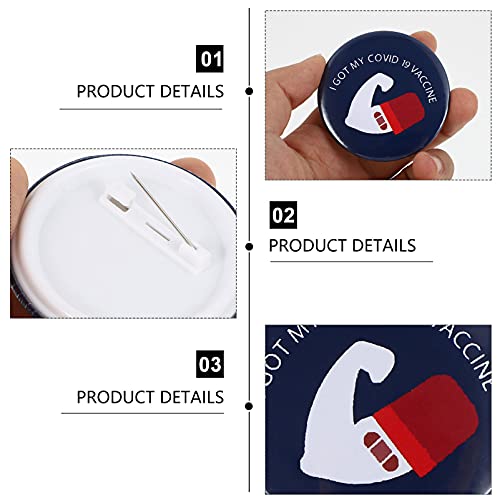 NUOBESTY 3 peças I My Vaccine Pin Button Encouraged Public Health and Clinical Pinback Button Badges