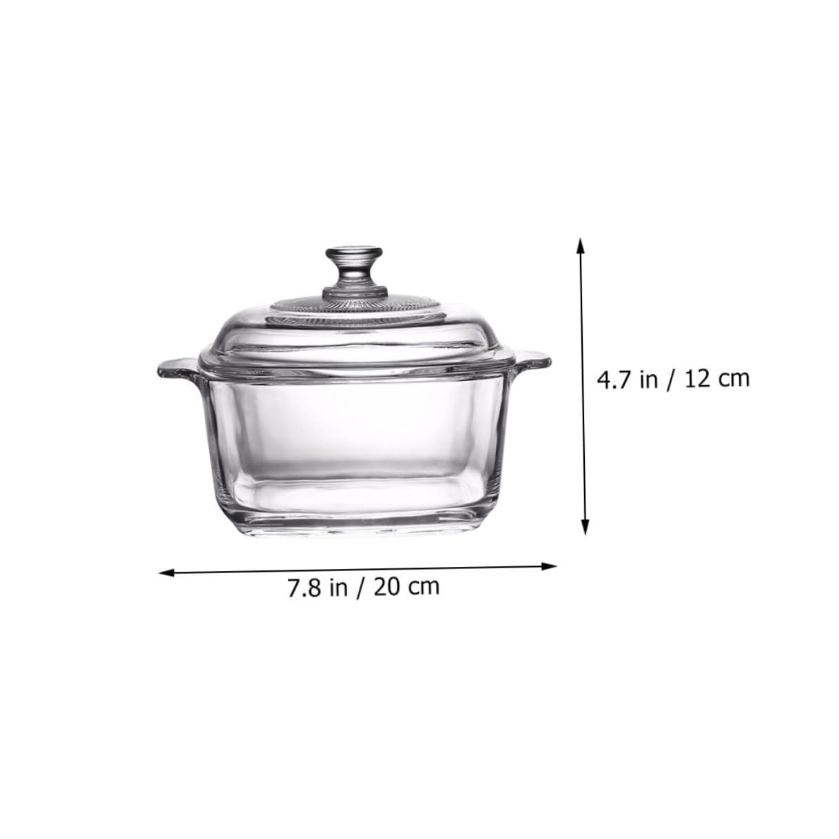 GARVALON Verdickte Glas Schüssel mit Deckel und Griffen Mikrowellengeeignete 1l Aufbewahrungsschale für Küche Ofen und Kühlschrankschüssel Lebensmittelbehälter für Suppe und Obst