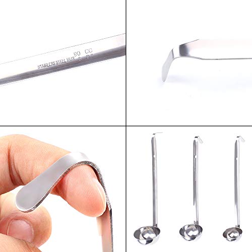 3 Pcs Soup Ladle,Small Stainless Steel Ladles and Spoons Professional Ladle with Hook,Heavy Duty Metal Ladle Kitchen Utensil Spoon for Kitchen Cooking Soup Sauce Soup Gravy Salad Dressing - Image 5