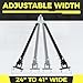 KUAFU Adjustable Tow Bar W/Safety Chain 5000 lbs Towing Capacity Compatible with Most Bumpers and Mounting Area Ranges from 24