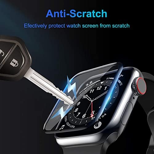 [3 Pack]Screen Protector for Apple Watch Series 6/SE/5/4 44mm, 3D Curved Edge Anti-Scratch Bubble Free HD Ultra Shatterproof Flexible Protector Film Compatible with Apple iWatch Series SE/6/5/4