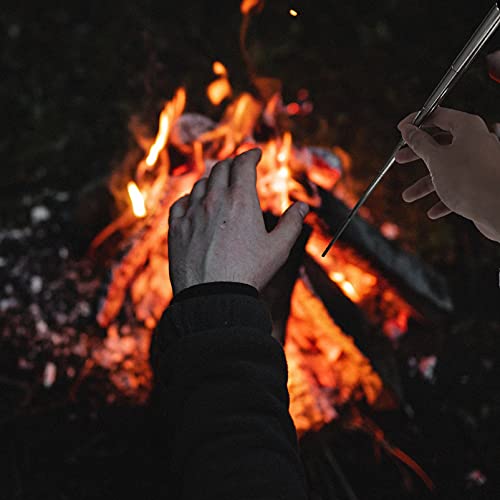 BESPORTBLE 4 Pçs/Set Tubo de Acampamento Golpe Golpe Tubo de Fogo de Aço Inoxidável Com Sacos De Pan