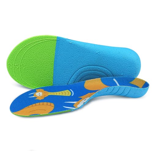 JHTSOLE Semelle Orthopédique pour Enfants Insert de Support de Voûte Plantaire pour Pieds Plats Soutien de la Voûte Plantaire Soulagement de la Douleur de la Fasciite Plantaire