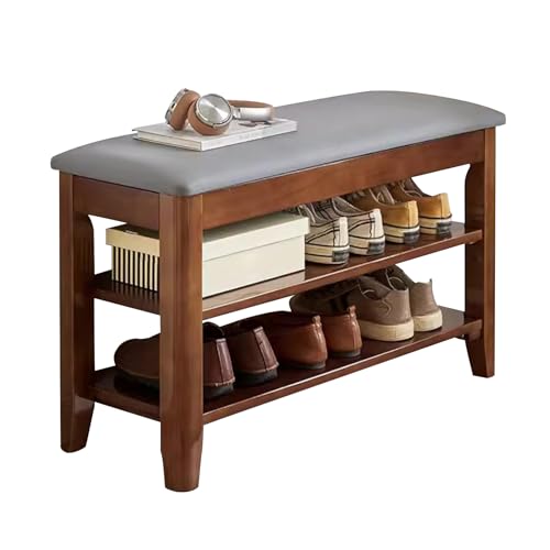 Étagère à chaussures d'entrée pour ranger les chaussures qui traînent avec un banc en bois