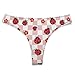 XUTSAKDCJ Fashion Seamless Thongs for Women, No Show Thong Underwear Workout Comfortable Cute Pink Plaid Red Ladybug G-string