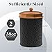 Amici Home Ashby Medium Metal Canister with Lid - 38 Oz Airtight Jar for Coffee, Sugar, Flour, Rice, Pasta & Snacks - (6.75