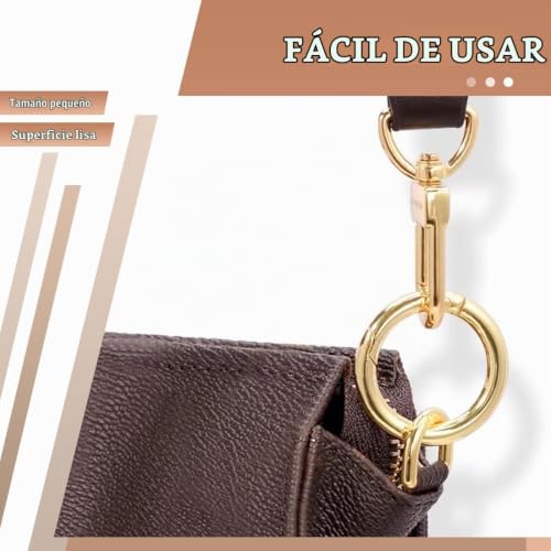 Miniatura 3 de 10 Piezas Hebillas De Resorte Redondas, Anillo De Mosquetón Redondo, Para Manualidades, Accesorios De Bolsillo, Llaveros, Para Carteras, Monederos, Oro
