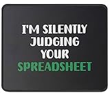 Silently Judging Your Spreadsheet Mouse Pad - Funny Gag Gift for Accountant - CPA Tax Accounting Gifts - Accounatnts Mouse Mat 9.5 Inch