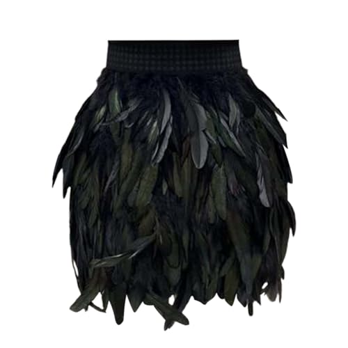 Jupe pour femme avec taille élastique vêtement de fête couleur noire chic