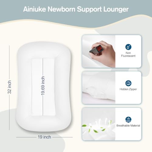 Ainiuke Baby Lounger, Infant Nest for Newborn Supervised Awake Use (White) by Ainiuke - Used condition - Image 2