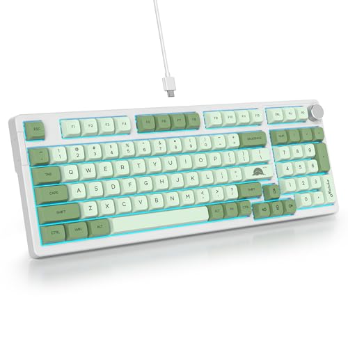Image of 96% Wired Gaming Keyboard with Numpad for PC | Hot Swappable|Gasket Mount|RGB Knob NKRO|Quiet Creamy Typing
