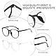 2 Stück Anti Blaues Fake Brille, Blaulichtfilter Brille Herren Damen, Blue Light Glasses, Qualität Runde Rahmen Blaulicht Brille, Leichtes Gewicht Klare Blaulichtfilter Brille (Transparent,Schwarz）
