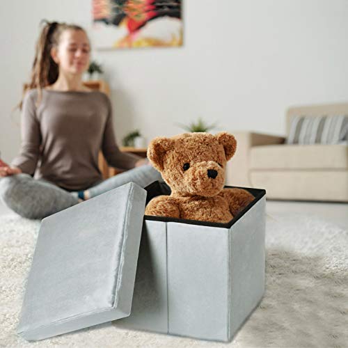 Slashome 13.8 Inches Storage Ottoman Cube thumb #5