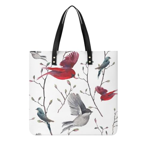 Sac à bandoulière oiseau rouge compagnon de voyage et cabas de plage