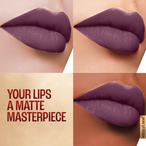 Image of Lakme Powerplay Priming Matte Lipstick, Smooth Matte Finish, Lightweight Lipstick, Smudgeproof, Lasts 16hrs, Hydrates Lips, Garnet Punch, 3.6g (Pack of 2)