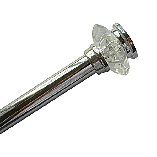 Elegant Home Fashions Shower Rod - Acrylic and Chrome Minster Rod