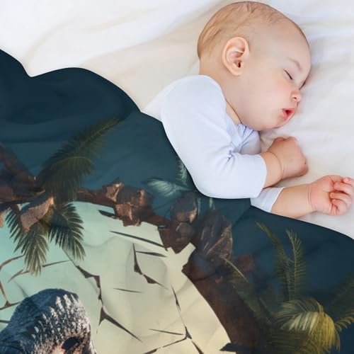 Couverture flanelle confortable dinosaure plaid lit canapé polaire 100x130
