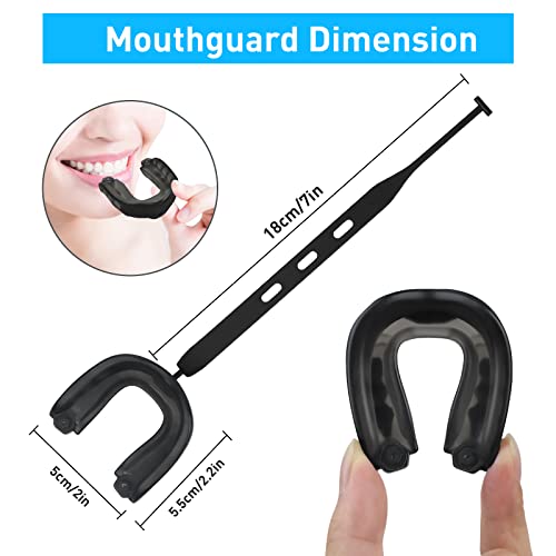 2 Pack Football Mouth Guard With Strap, Professional Youth Mouth Guard Soft Sports Mouthguard For Boxing, Mma, Lacrosse, Hockey, Rugby And Basketball For Adult & Youth (Black) #TOP3