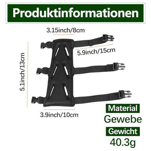 Bogenschießen Finger Tab & Arm Guard Set Doppelschicht Finger Protector Verstellbarer Armband Armbandschutz für Recurve Bow Longbow Jagd Fit rechte Hand