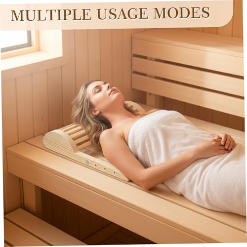 Dossier de sauna avec appui-tête réglable et coussinets antidérapants - 5