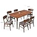 Best Choice Products 7-Piece Wooden Dining Room Table Set, Mid-Century Modern, Kitchen Table w/ 6 Chairs, Upholstered Cushions, Curved Backrests, Rounded Table Corners - Walnut/Gray