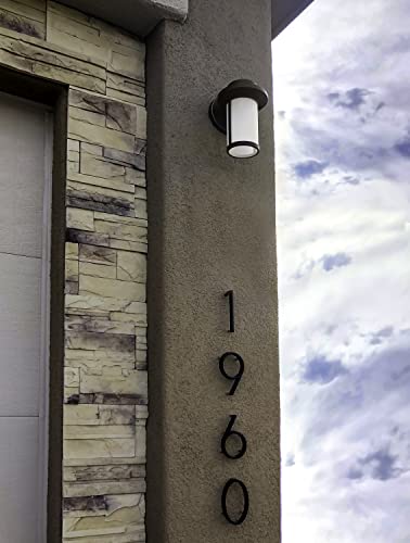 Image of Design House Longmont Integrated LED Indoor /Outdoor Wall Light Frosted Glass for Entrance Porch Patio, Oil Rubbed Bronze - Design House, 180331