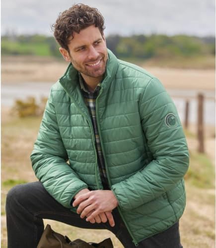 ATLAS FOR MEN Doudoune Zippée Homme - Déperlante Chaude Et Légère - Tailles M à 5XL
