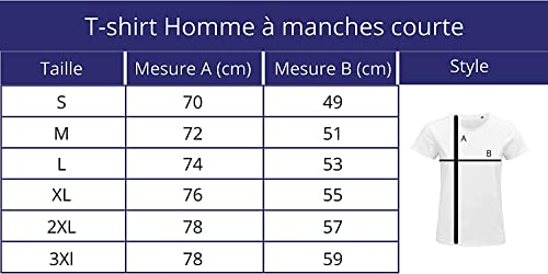 Camiseta Marinera Hombre y Niño | Camiseta Mariniere de Manga Corta Azul Marino y Blanco Rayas | Camiseta de Ropa Hombre 100% Algodón |, azul, XXL alto
