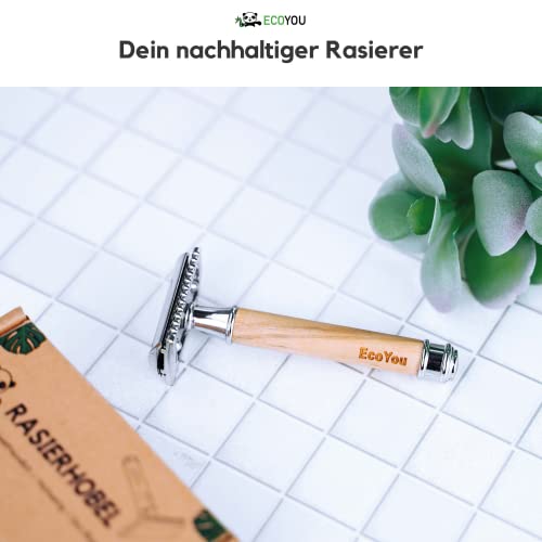 Nassrasierer EcoYou Olivenholz Rasierhobel für Damen und Herren